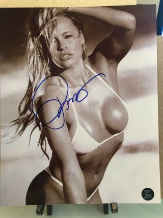 Pamela Anderson Signed Autograph 8x10 Photo Baywatchhot Sexy Playboy Rare