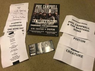 Phil Campbell Motorhead Concert Memorabilia 2019 Uk Tour Setlist Poster