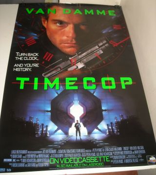 Rolled 1994 Timecop Video Promo Movie Poster Jean Claude Van Damme Action