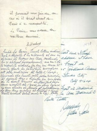 (3) Unknown Vintage Handwritten Letters From Celebrities Good Luck