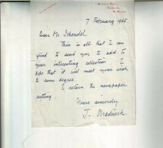 (3) Unknown Vintage Handwritten Letters from Celebrities Good Luck 2