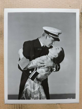 Ella Raines Kisses Forrest Tucker Orig Portrait Photo 1951 Fighting Coast Guard