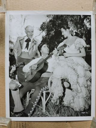Cyd Charisse Ricardo Montalban And Antonio Moreno Candid Photo 1951 Renegade
