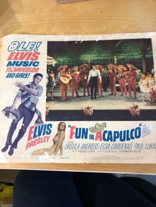 1963 Vintage Lobby Card " Fun In Acapulco " Elvis Presley 11x14 (d3)