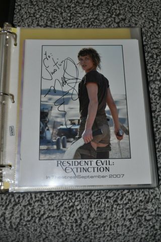 Resident Evil Extinction Sdcc Comic Con Cast Signed 8x10 Milla Jovovich Larter