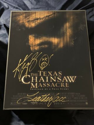 Andrew Bryniarski Signed Leatherface 16x20 Photo Texas Chainsaw Massacre Proof B