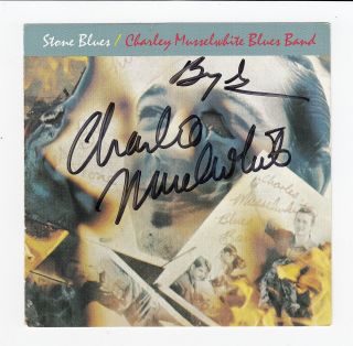 Barry Goldberg & Charlie Musselwhite Signed " Stone Blues " Cd Jacket.  Psa/dna