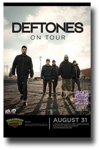 Deftones Poster 11 " X17 " Concert 2016 Az Ships Sameday From Usa