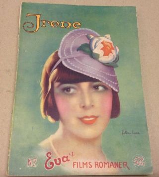 Irene Colleen Moore Lloyd Hughes Vtg 1926 Danish Movie Novel " Evas Filmsromaner "