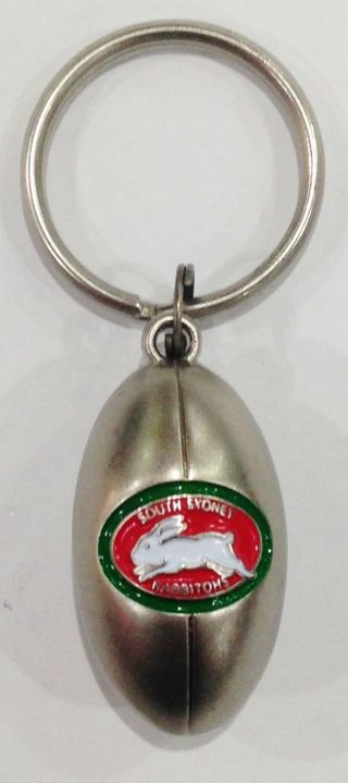 South Sydney Rabbitohs Nrl Colour 3d Football Metal Key Ring Chain Keyring