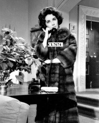 Elizabeth Taylor In A Fur Coat In The Movie 