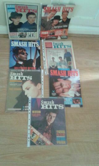 7 Smash Hits Magazines Joblot From The 1980s
