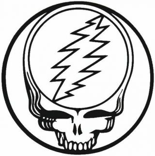 8501 Black Grateful Dead Steal Your Face Music Band Rub - On Vinyl Sticker Decal