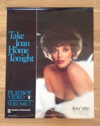 Joan Collins - Extremely Rare - Vintage 1985 Playboy Poster Nmt