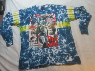 The Who 2006 Tie Dyed Long Sleeve Shirt Live In Concert Acme Apparel Men 