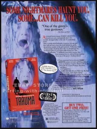 Trauma_original 1994 Trade Print Ad Movie Promo_dario Argento_tom Savini_asia