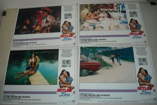 1977 Set Of 8 Outlaw Blues Lobby Card Hi Grade Peter Fonda Susan Saint James