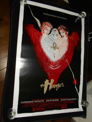The Hunger Catherine Deneuve David Bowie Horror Rolled One Sheet Poster