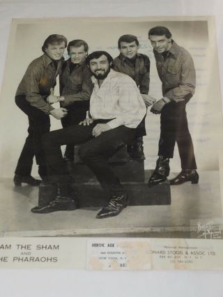 Sam The Sham And The Pharaohs Vintage Press Talent Agency Photo 8 X 10