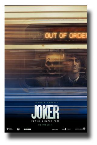 Joker 2019 Movie Poster - 11 " X17 " Joaquin Phoenix Bus Sameday Ship From Usa