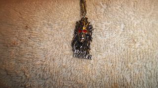 Iron Maiden Eddie Logo Enamel Metal Necklace 2