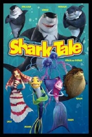 2004 Dreamworks Shark Tale Group Poster 22x34