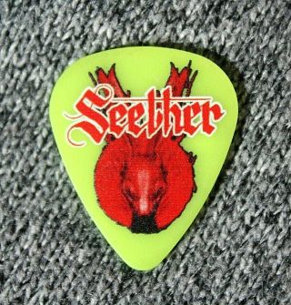 Seether // Shaun Morgan 2018 Concert Tour Guitar Pick // Greenish Yellow