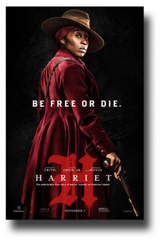 Harriet Movie Poster - 11 " X17 " 2019 Cynthia Erivo Back Usa Ships Sameday