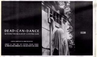 1/8/87pg49 Album Advert 6x10 " Dead Can Dance,  Within The Realm Of A Dying Sun