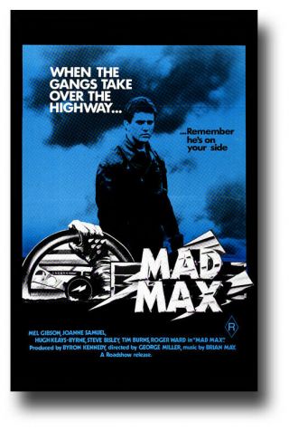 Mad Max Poster Movie Mel Gibson - 11 " X17 " Bluish Sameday Ship From Usa