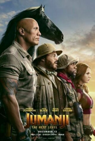Jumanji: Next Level 2019 Orig Movie Poster D/s 27x40 Dwayne Rock Hart Some Wear