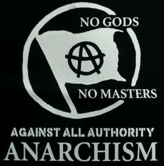 Anarchism No Gods Punk Rock Black Canvas Back Patch