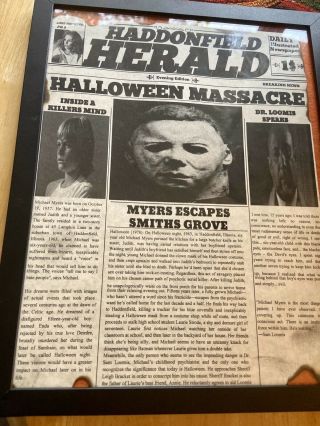 Halloween 1978 Michael Myers News Print 2