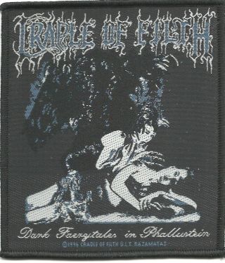 Cradle Of Filth Dark Faerytales 1996 - Woven Sew On Patch - No Longer Made Cof