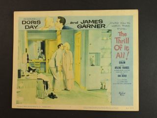 1963 The Thrill Of It All Movie Lobby Card Doris Day James Garner