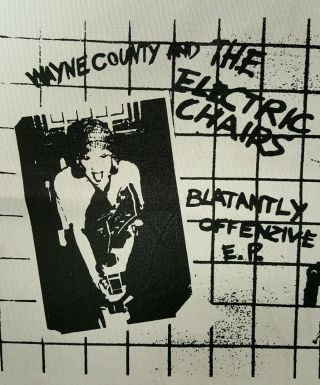 Wayne County And The Electric Chairs Post Punk Rock White Canvas Back Patch