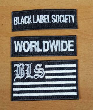 Black Label Society Patches Worldwide Bls Flag Patch