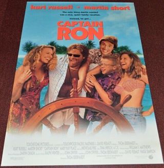 Captain Ron 1992 27x40 Movie Poster Kurt Russell & Martin Short Comedy