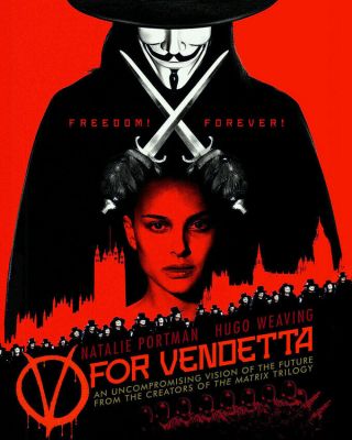 V For Vendetta Stunning 8x10 Photo Natalie Portman Hugo Weaving Red Style
