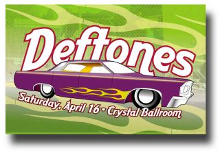 Deftones Poster 11 " X17 " Concert Wide Car Ships Sameday From Usa