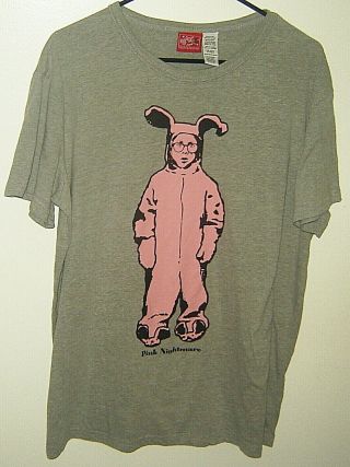 A Christmas Story Pink Nightmare Bunny Rabbit Suit Ralphie Film T - Shirt Size Xl