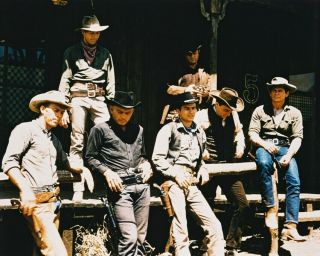 The Magnificent Seven Color Movie 8x10 Photo Steve Mcqueen Yul Brynner