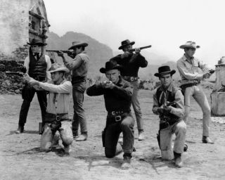 The Magnificent Seven Steve Mcqueen Yul Brynner Bronson Classic Western Photo