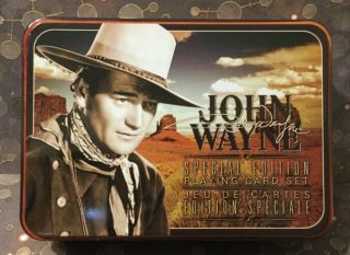 John Wayne Special Edition 2 - Pack Playing Cards Set In Gift Tin; ;sealed