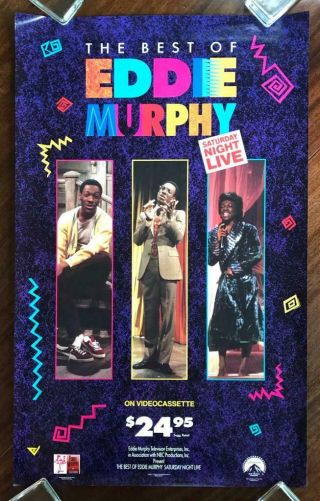 Best Of Eddie Murphy Saturday Night Live Snl Paramount Vhs Video Poster Rolled