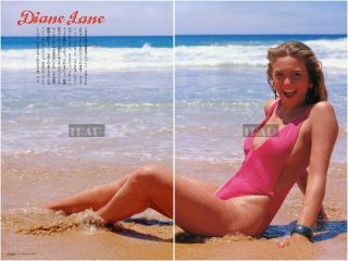 DIANE LANE in Swimsuit on Beach 1986 Japan Picture Clippings 3 - SHEETS (5pgs) ug/u 3