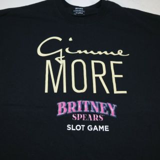 Britney Spears Gimmie More Video Slot Game Las Vegas Casino Tee T Shirt Mens Xl
