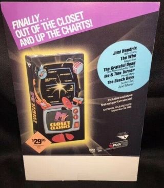 Mtv 1980’s Video Store Advertising Standee Promotional Counter Display