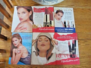 Cindy Crawford French Revlon Print Ads Clippings,