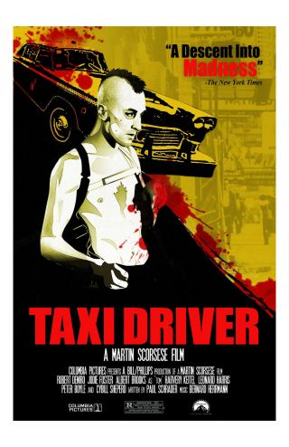 Taxi Driver Movie Poster 11x17 In / 28x43 Cm Robert De Niro Martin Scorsese